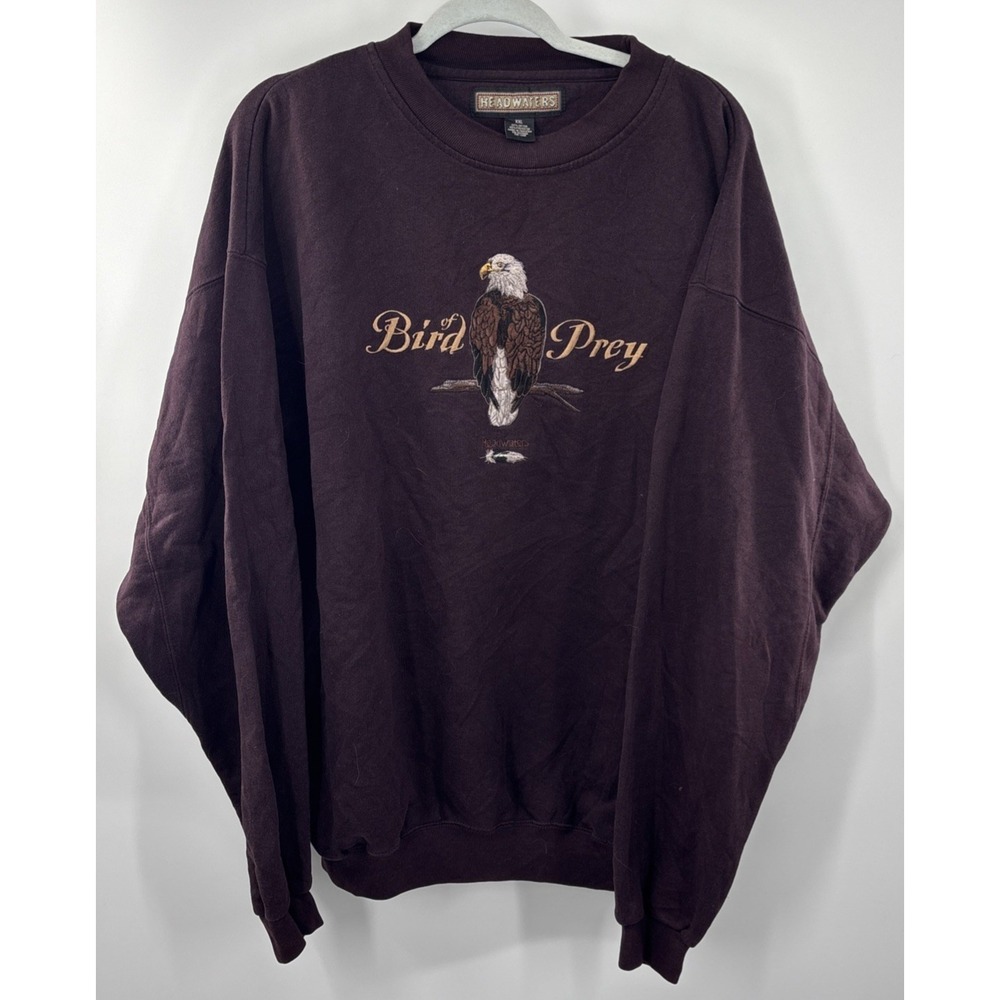Vintage Headwaters Bird of Prey Crewneck Sweatshirt Bald Eagle XXL USA 90's Y2K‎
